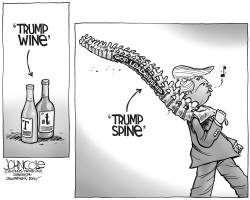 TRUMP SPINE BW by John Cole