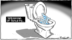 ELECTION IN THE TOILET  by Bob Englehart