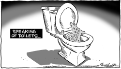 ELECTION IN THE TOILET by Bob Englehart