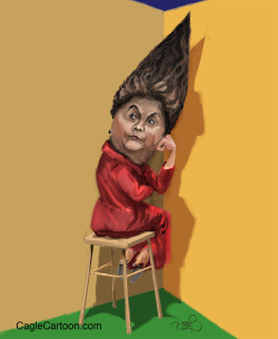 DILMA ROUSSEFF PUT IN THE CORNER by Riber Hansson