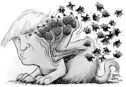 TRUMP BRUSHES OFF GOP OPPOSITION by Daryl Cagle