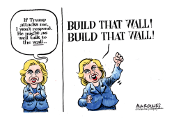 HILLARY CLINTON AND DONALD TRUMP  by Jimmy Margulies