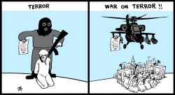 TERROR  WAR ON TERROR by Emad Hajjaj