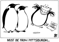 PITTSBURGH PENGUINS STANLEY CUP, B/W by Randy Bish