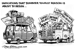 ROAD REPAIRS AND SUMMER TRAVEL by Dave Granlund