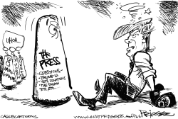 TRUMP AND THE PRESS by Milt Priggee