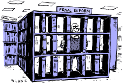 PENAL REFORM SECTION OF LIBRARY by Chris Slane
