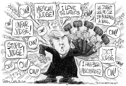 TRUMP AND THE JUDGE by Daryl Cagle