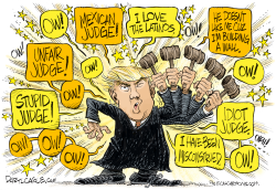 TRUMP AND THE JUDGE  by Daryl Cagle