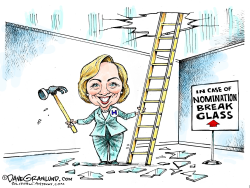 HILLARY AND GLASS CEILING  by Dave Granlund