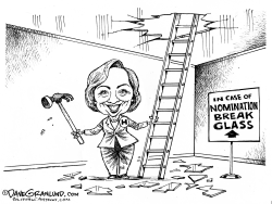 HILLARY AND GLASS CEILING by Dave Granlund