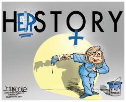 HILLARY MAKES HERSTORY  by John Cole