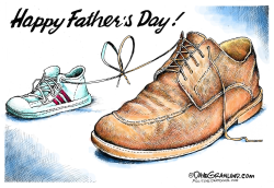 FATHERS DAY AND SHOES  by Dave Granlund