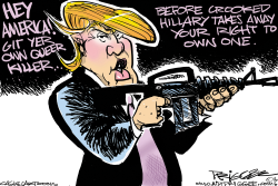 STRAIGHT SHOOTER TRUMP  by Milt Priggee