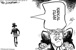 TRUMP TALKING POINT by Milt Priggee