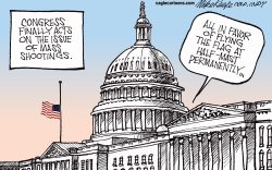 CONGRESS ON GUNS  by Mike Keefe