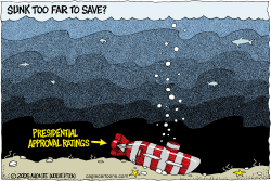 SINKING APPROVAL RATINGS by Monte Wolverton