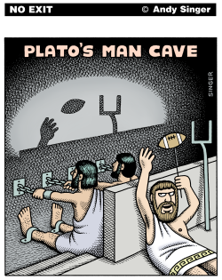PLATO'S MAN CAVE  VERSION by Andy Singer