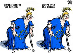 EUROPE WITH AND WITHOUT BRITONS by Tom Janssen