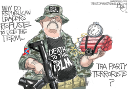 TEA PARTY TERROR  by Pat Bagley