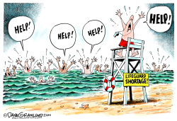 LIFEGUARD SHORTAGE  by Dave Granlund