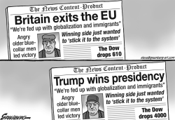 BREXIT AND TRUMP BW by Steve Greenberg