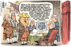 TRUMP FOURTH OF JULY  by Rick McKee