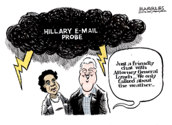 BILL CLINTON AND ATTORNEY GENERAL LYNCH  by Jimmy Margulies
