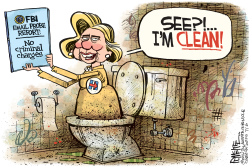HILLARY CLEAN  by Rick McKee