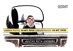 JUSTICE GINSBURG BLASTS TRUMP COLOR by Jimmy Margulies