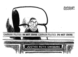 JUSTICE GINSBURG BLASTS TRUMP by Jimmy Margulies