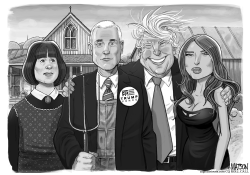 TRUMP PENCE AMERICAN GOTHIC by RJ Matson