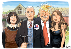 TRUMP PENCE AMERICAN GOTHIC- by RJ Matson