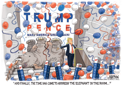 TRUMP ADDRESSES THE ELEPHANT IN THE ROOM- by R.J. Matson