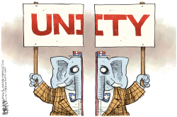 GOP UNITY  by Rick McKee