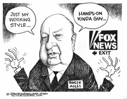 AILES EXITS FOX  by Dave Granlund