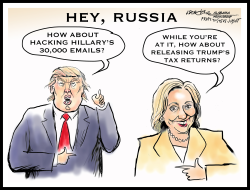 TRUMP/HILLARY RUSSIA by J.D. Crowe