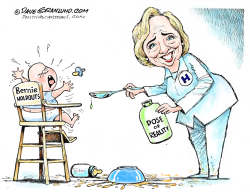 HILLARY AND BERNIE HOLDOUTS  by Dave Granlund