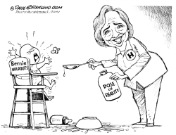 HILLARY AND BERNIE HOLDOUTS by Dave Granlund