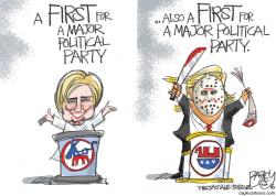 CAMPAIGN FIRSTS  by Pat Bagley