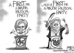 CAMPAIGN FIRSTS by Pat Bagley