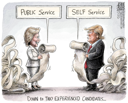 EXPERIENCED CANDIDATES  by Adam Zyglis