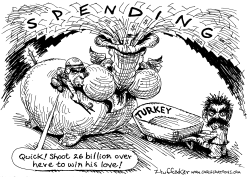 TURKEY SPENDING by Sandy Huffaker