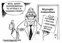 Olympic skateboarding  by Dave Granlund