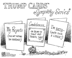 Trump sympathy cards by Adam Zyglis