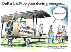 DELTA AIRLINES OUTAGE  by Dave Granlund