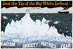 TRUMP TIP OF ANGRY WHITE ICEBERG  by Wolverton