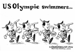 US OLYMPIC SWIM SCANDAL  by Dave Granlund