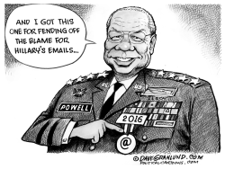Powell and Hillary emails  by Dave Granlund