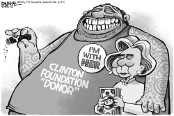 CLINTON FOUNDATION DONOR by Rick McKee